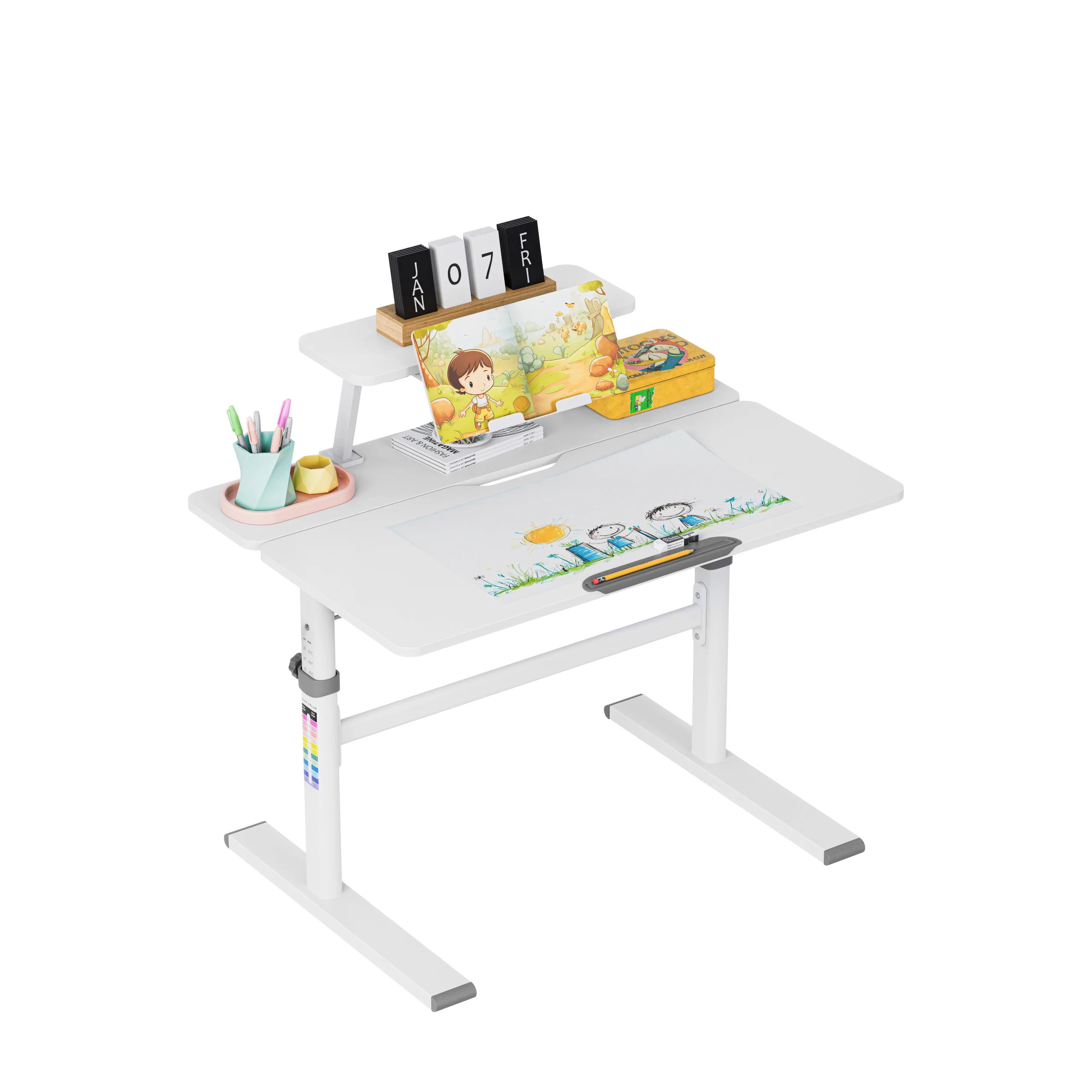 Biurko dziecięce regulowane Mark Adler Study 3.7 Grey 90 cm