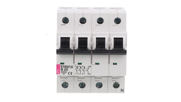 Wyłącznik nadprądowy 3P+N B 25A 10kA AC ETIMAT10 002126718