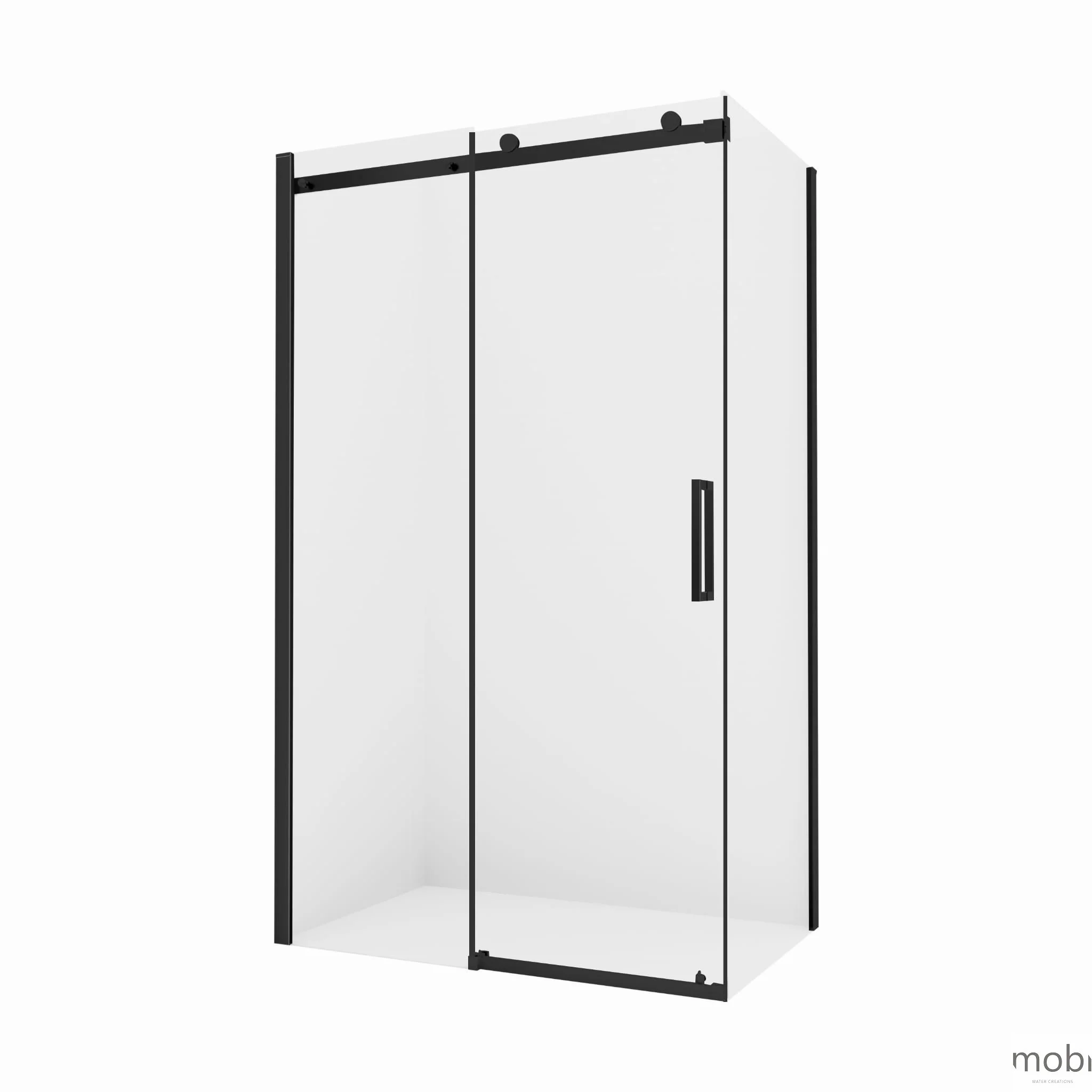 KABINA PRYSZNICOWA PRZESUWNA MY SPACE BLACK OD MOBI