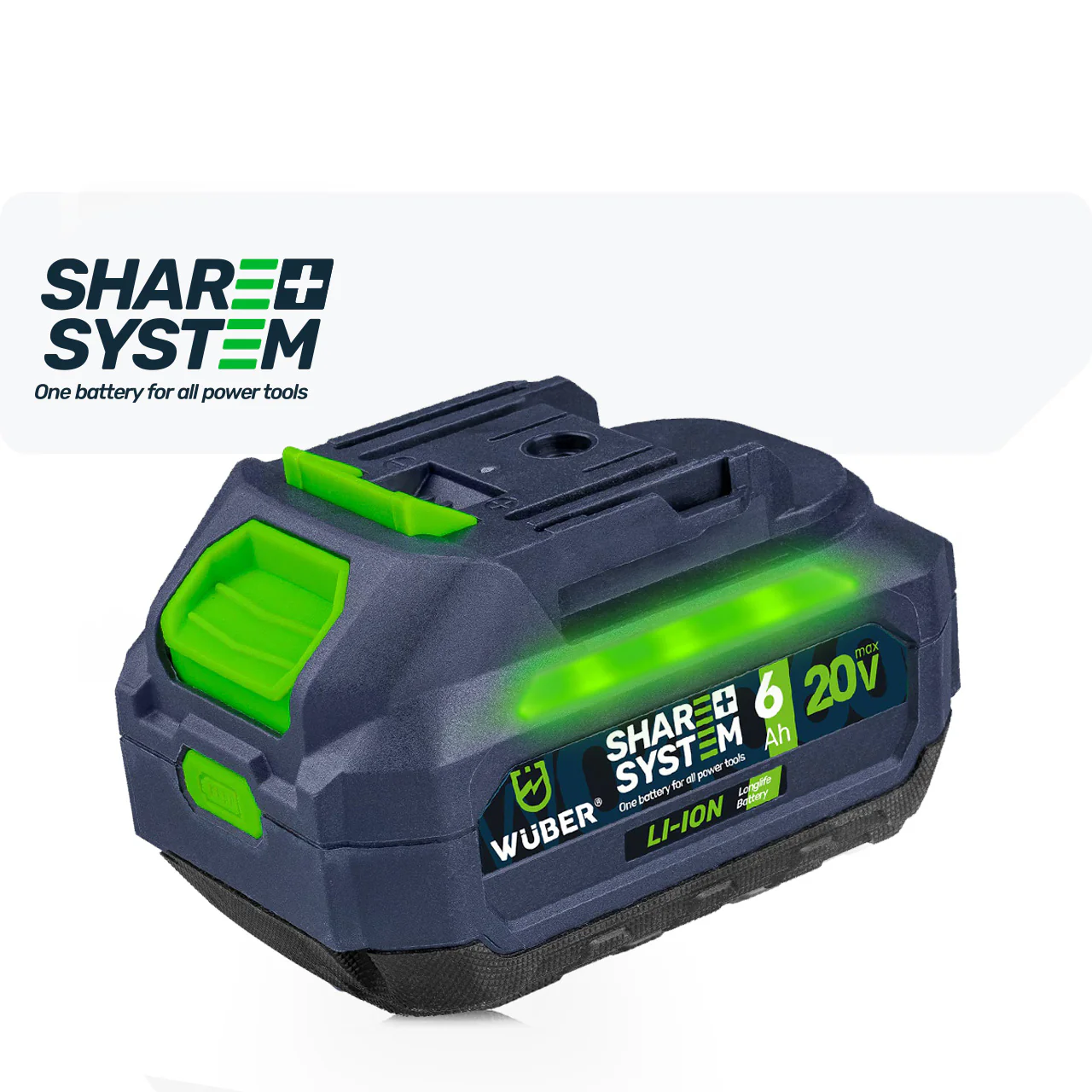 Akumulator bateria Share+ System Li-Ion 20 V 6.0 Ah WUBER