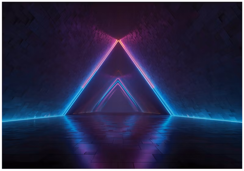 Fototapeta WALLARENA Dla Dzieci Na Flizelinie Abstrakcja Neon Gaming Niebieski 350×250 cm 16041VX7 1 szt.