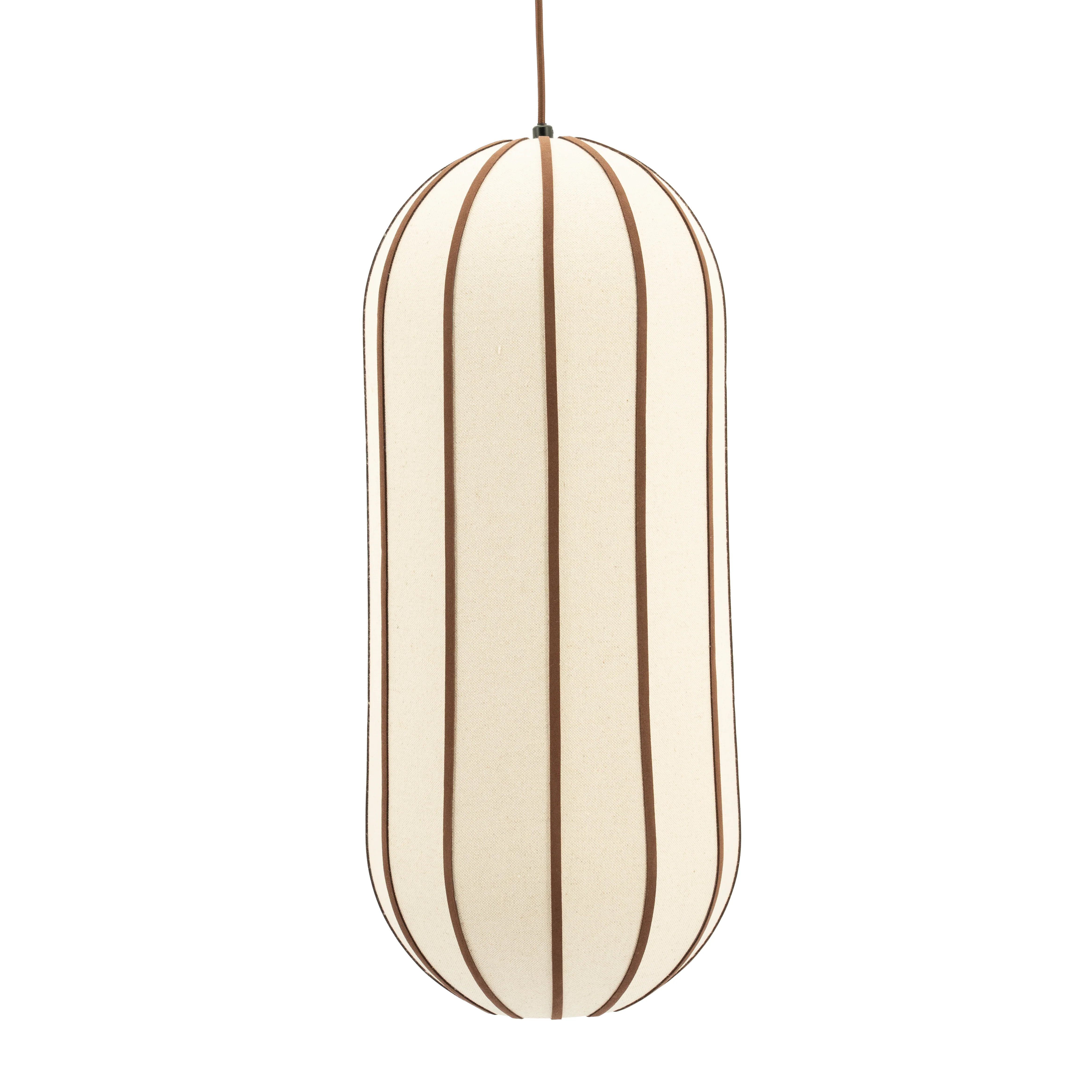 Lampa wisząca COCOON ONE beżowy z brązowym wykończeniem