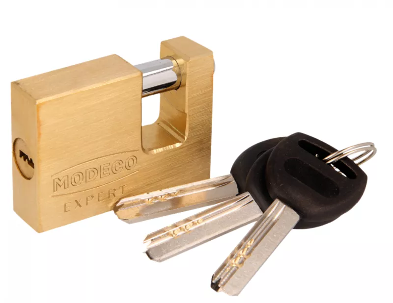 Kłódka Modeco Expert mosiężna 60 mm extra lock antywłamaniowa – blister – 1 szt.