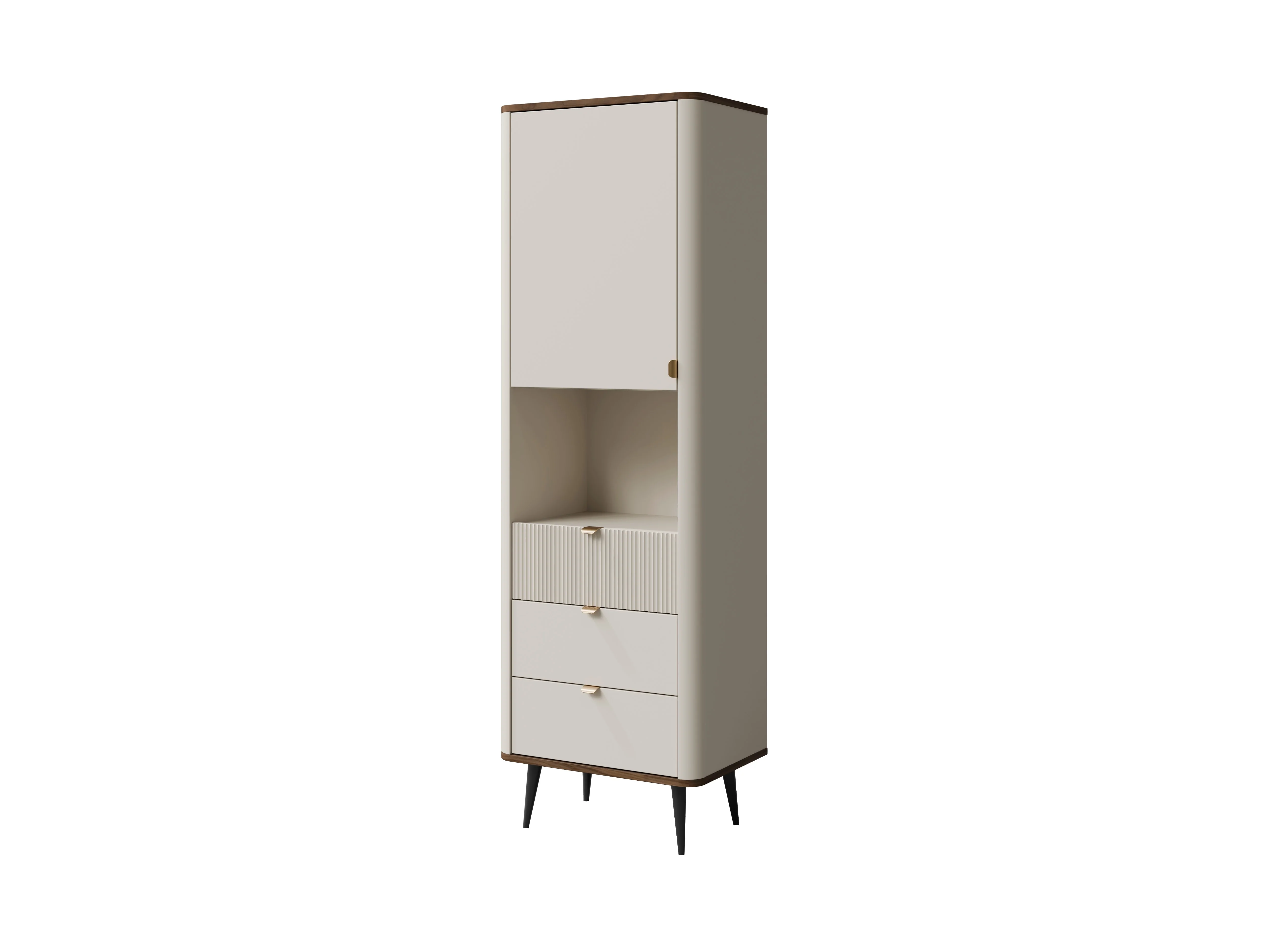 Witryna Słupek MARLY (4 L/P) kaszmir/orzech