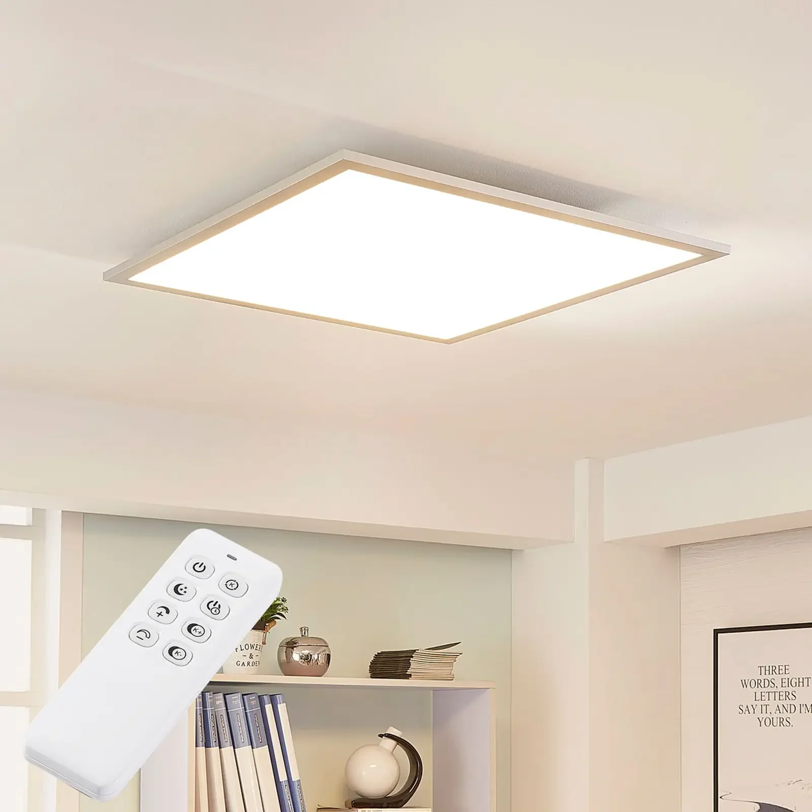 Arcchio Lysander LED panel, CCT, 62 cm, srebrny