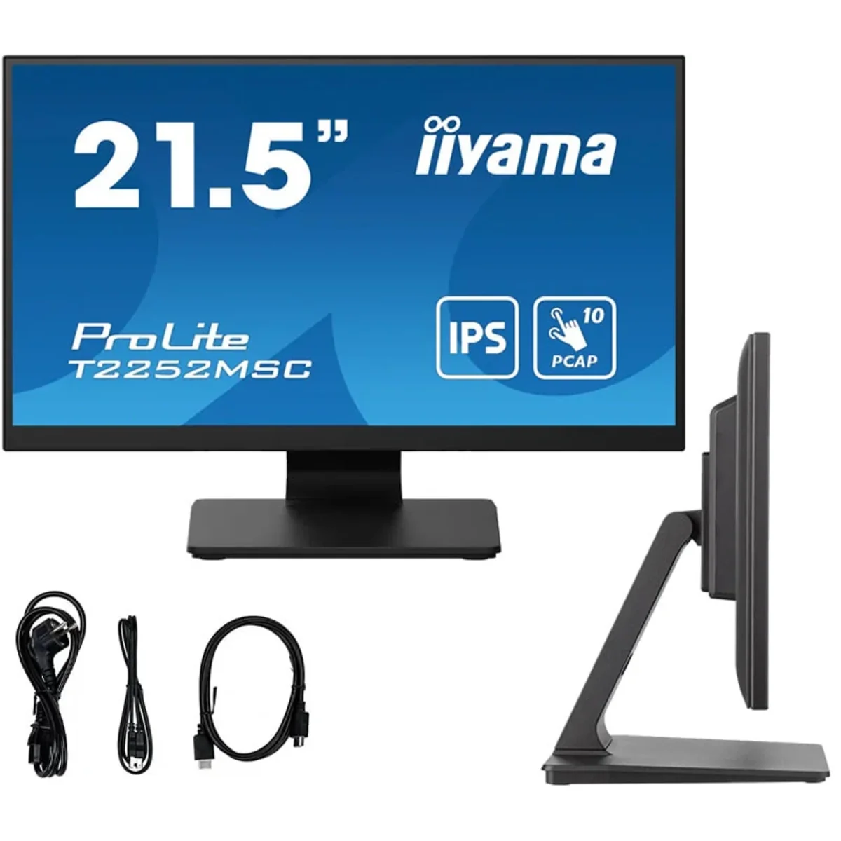 Monitor dotykowy iiyama ProLite T2252MSC-B2 22” FULL HD LED IPS /HDMI, DP/ Głośniki T2252MSC-B2