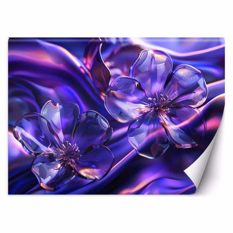 Fototapeta Feeby Szklane kwiaty fioletowe 450×315 1 szt