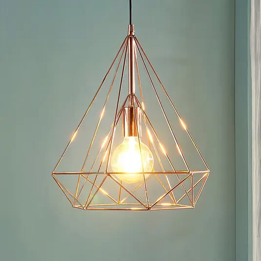 Miedziana lampa wisząca Jossa