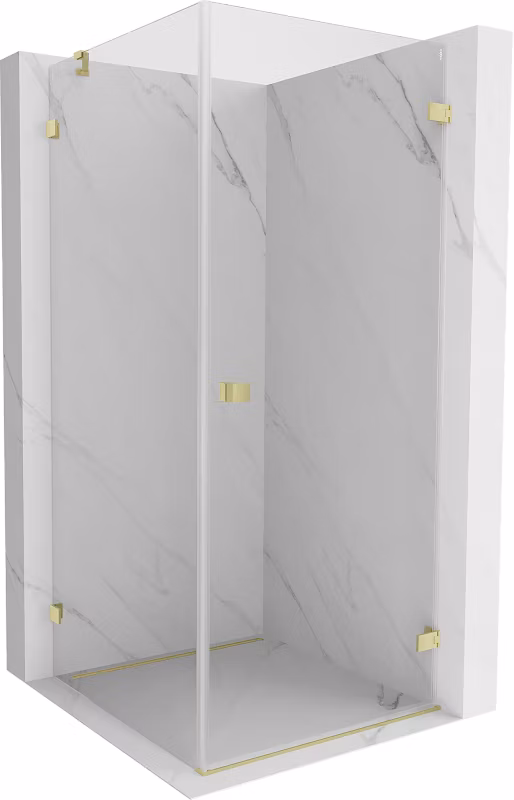 Kabina prysznicowa Mexen Lunar-B złota 100×100 cm 832-100-100-55-00-P 1 szt.