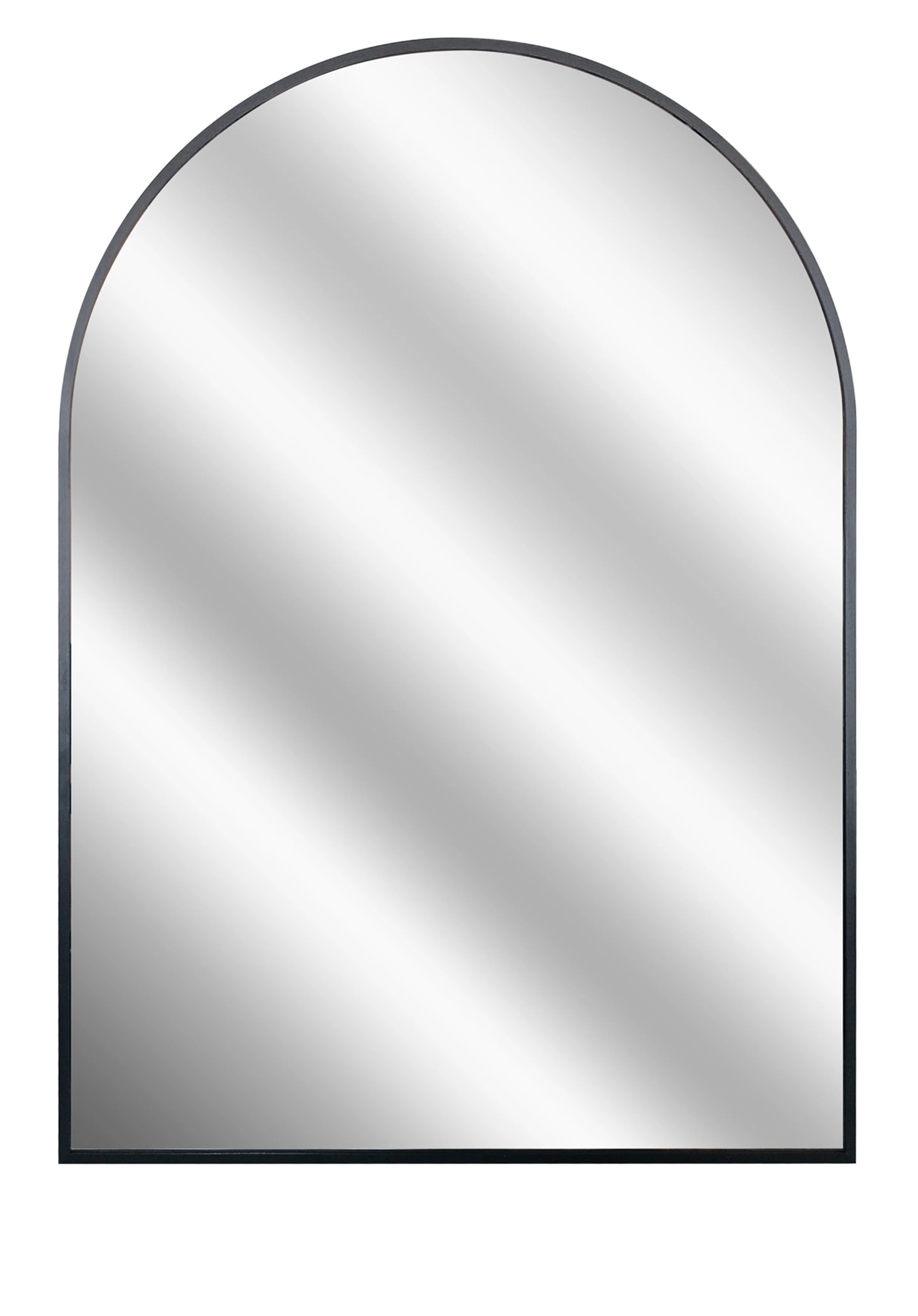 Lustro wiszące w aluminiowej ramie Arcus 70×50 cm czarne