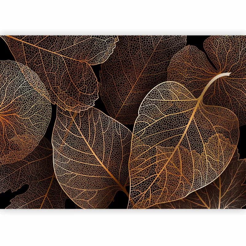 Fototapeta samoprzylepna Artgeist Liście czarna 441×315 (9 części) 10043aa rolka 1 szt