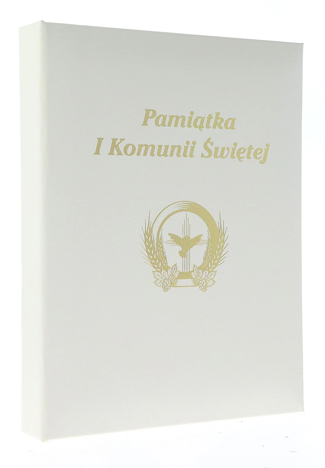 Album komunijny kieszeniowy klejony 10×15 cm na 36 zdjęć, biały ze złoceniem – GEDEON (DPH4636PRAYER-1)