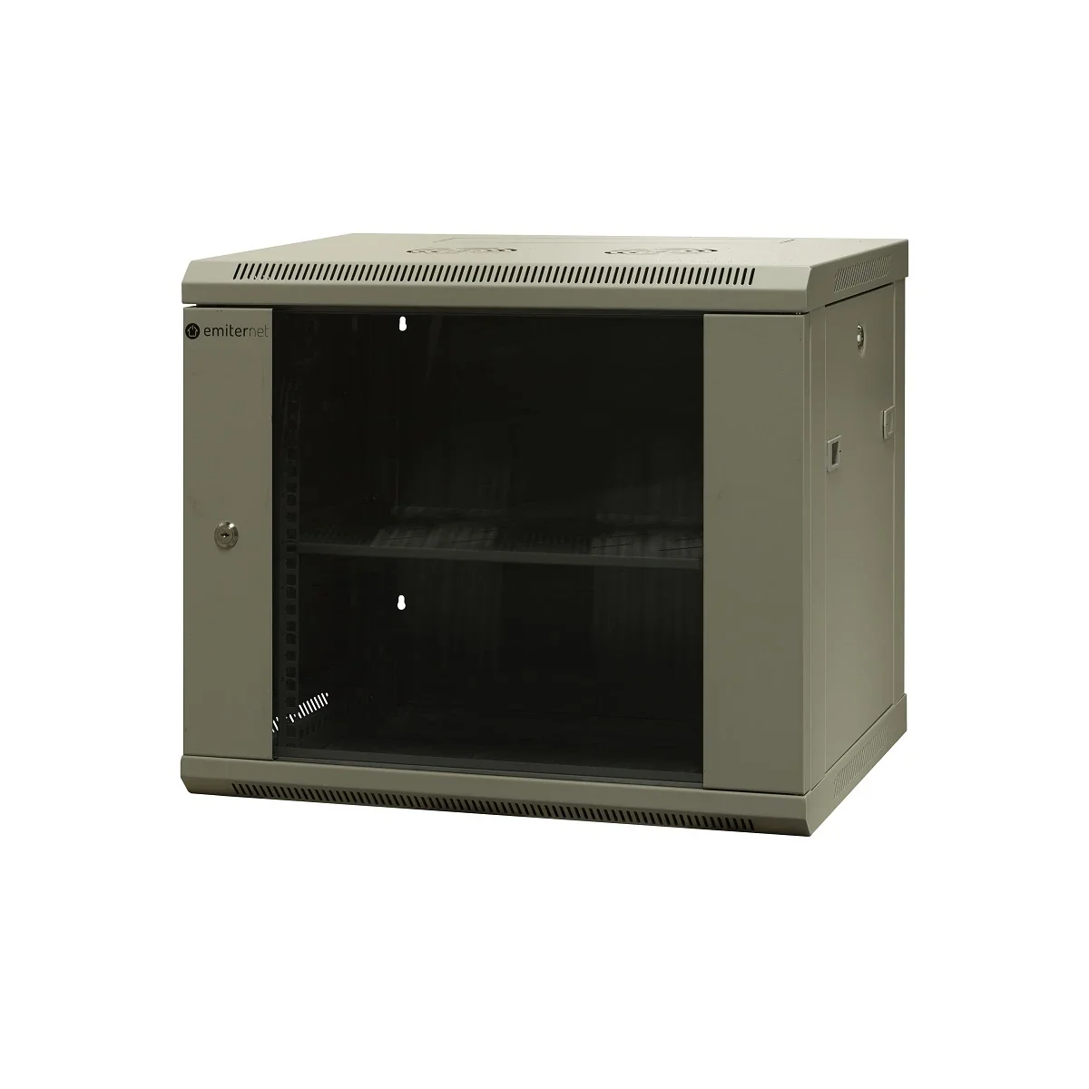 Szafa wisząca niedzielona 19” 9U gł.450mm, niezmontowana, RAL 7035 EM/AS6409X