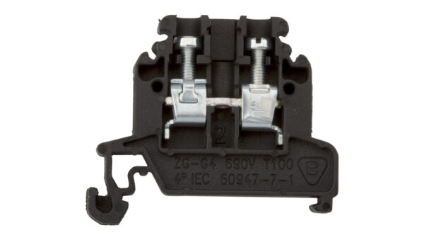 Złączka szynowa 2-przewodowa 4 mm2 czarny ZG-G4 A11-8203