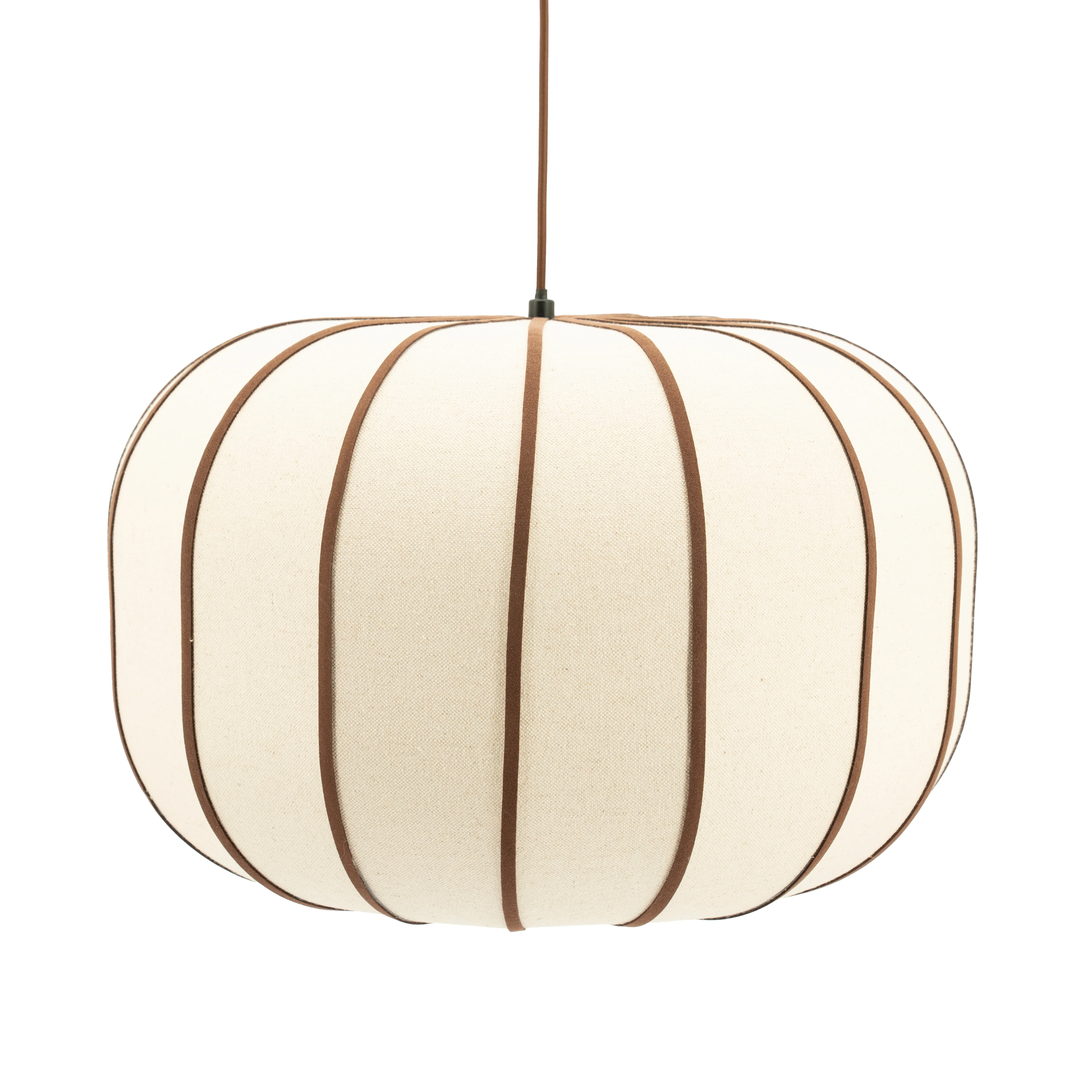 Lampa wisząca COCOON DUO beżowy z brązowym wykończeniem