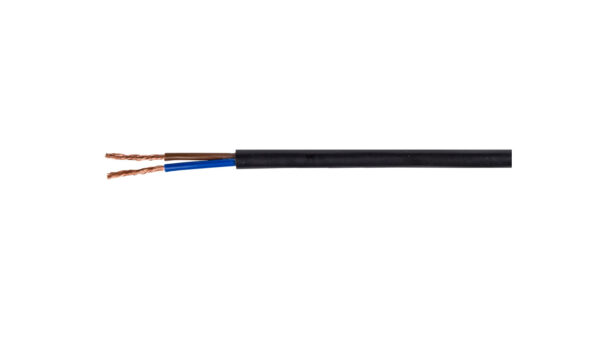 Przewód mieszkaniowy H03VV-F (OMY) 2×1,5 czarny 300/300V /100m/