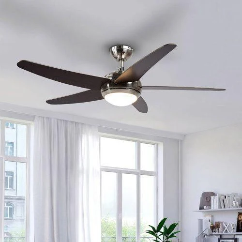 Wentylator sufitowy LED Lindby Anneka, kolor wenge
