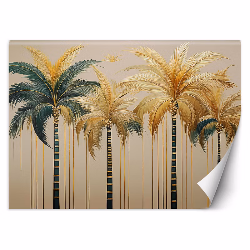 Fototapeta Feeby Złote Palmy Glamour 150×105 1 szt