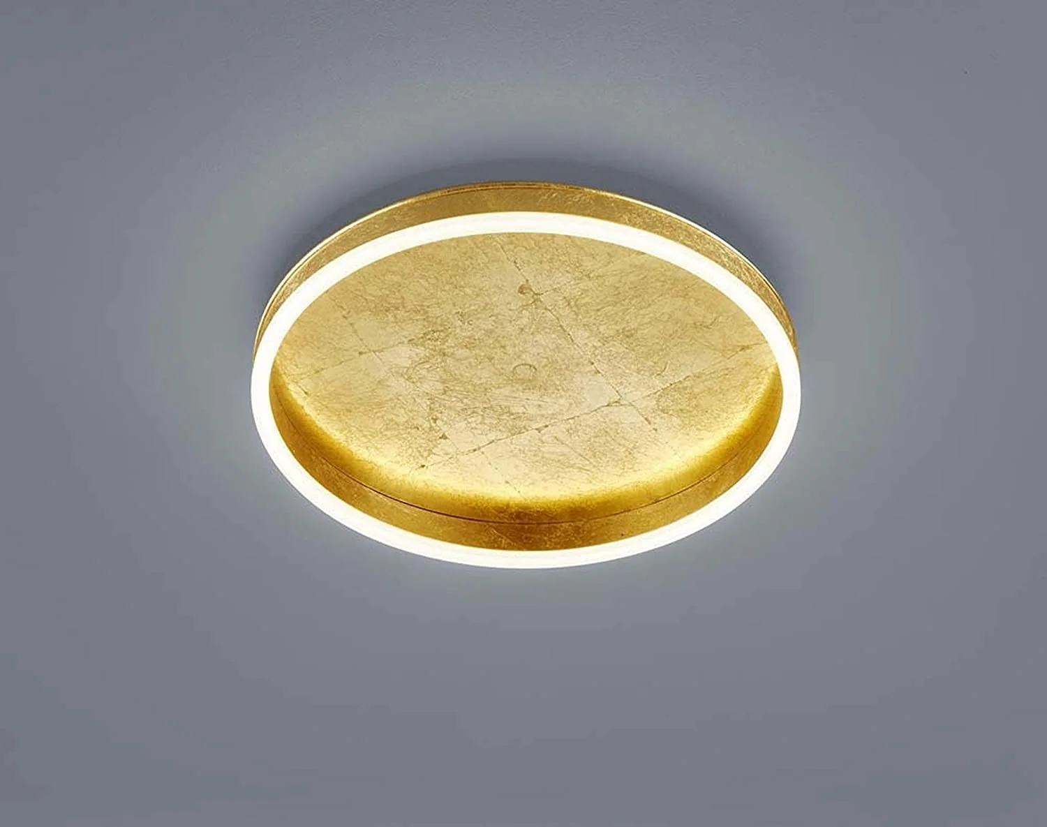 Lampa sufitowa Sona, dyfuzor akrylowy w kolorze złotym, satynowany