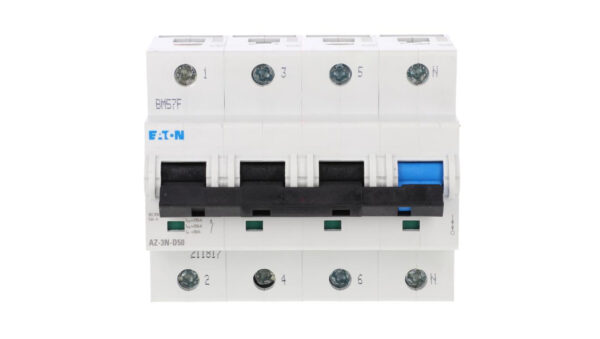 Wyłącznik nadprądowy 3P+N D 50A 25kA AC AZ-3N-D50 211817