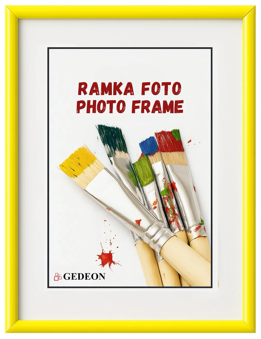 Ramka plastikowa 21×29,7 BB2130Y zółta szkło