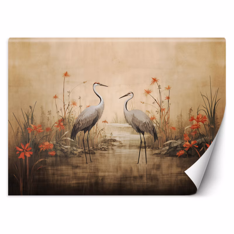 Fototapeta Feeby Żurawie nad jeziorem 200×140 1 szt