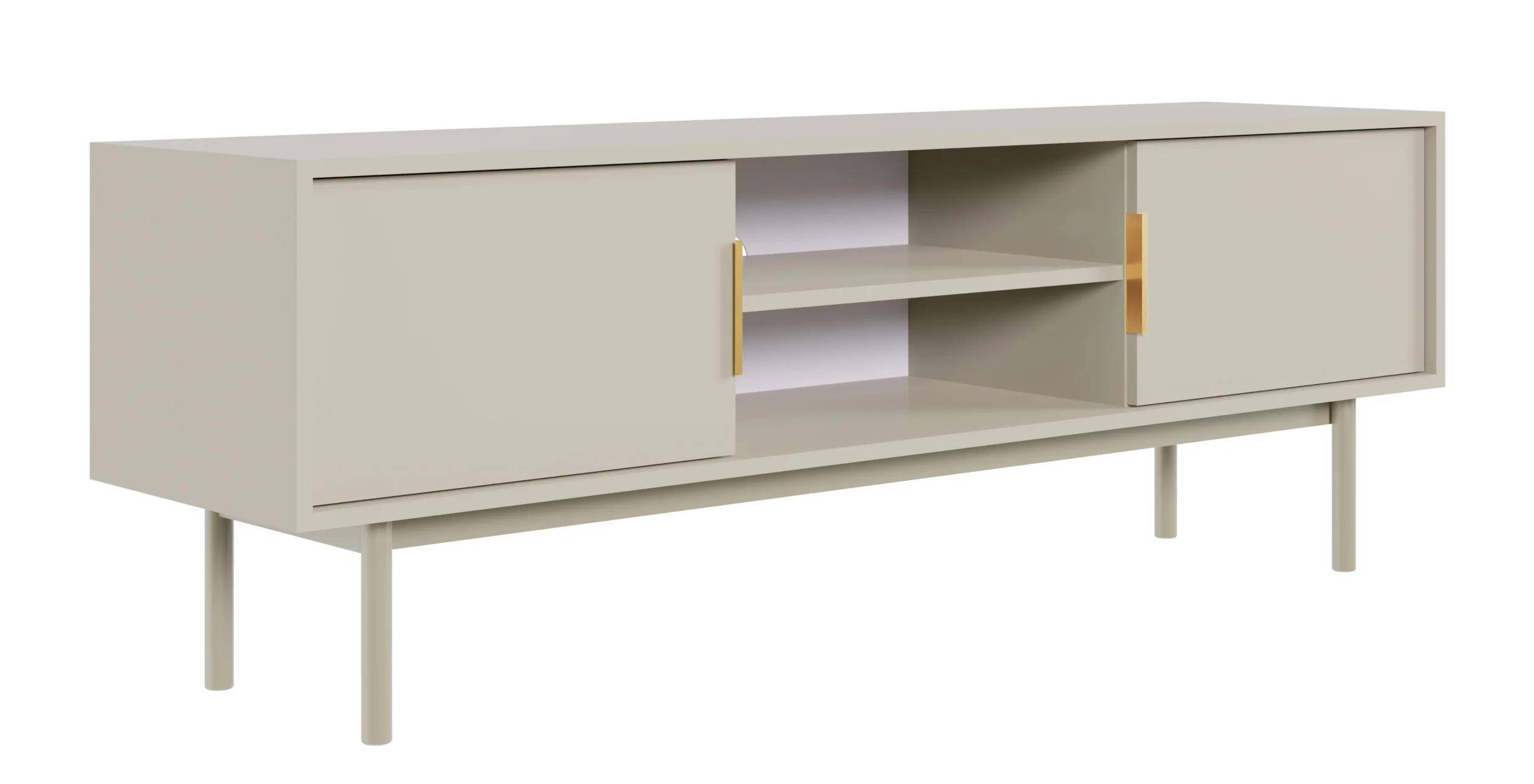 Szafka RTV Viviaro dwudrzwiowa z wnękami 154 cm kaszmir