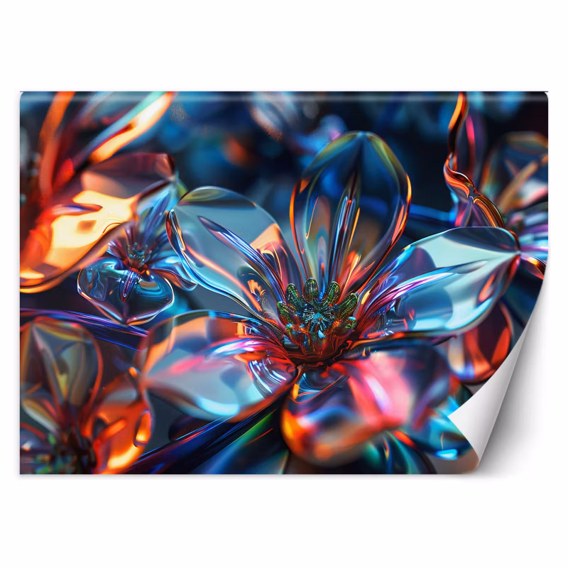 Fototapeta Feeby Szklany bukiet kwiatów 3D 200×140 1 szt