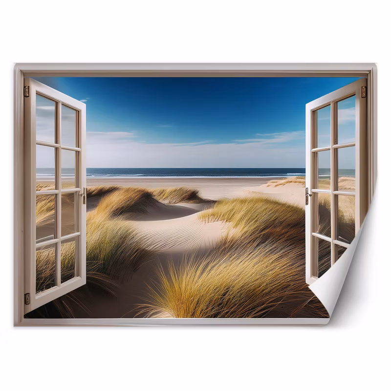 Fototapeta Feeby Widok z okna Morze Plaża Krajobraz 200×140 1 szt
