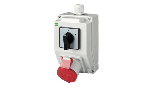 Zestaw instalacyjny z gniazdem 32A 5P RS-Z (0-1) czerwony 6274-00