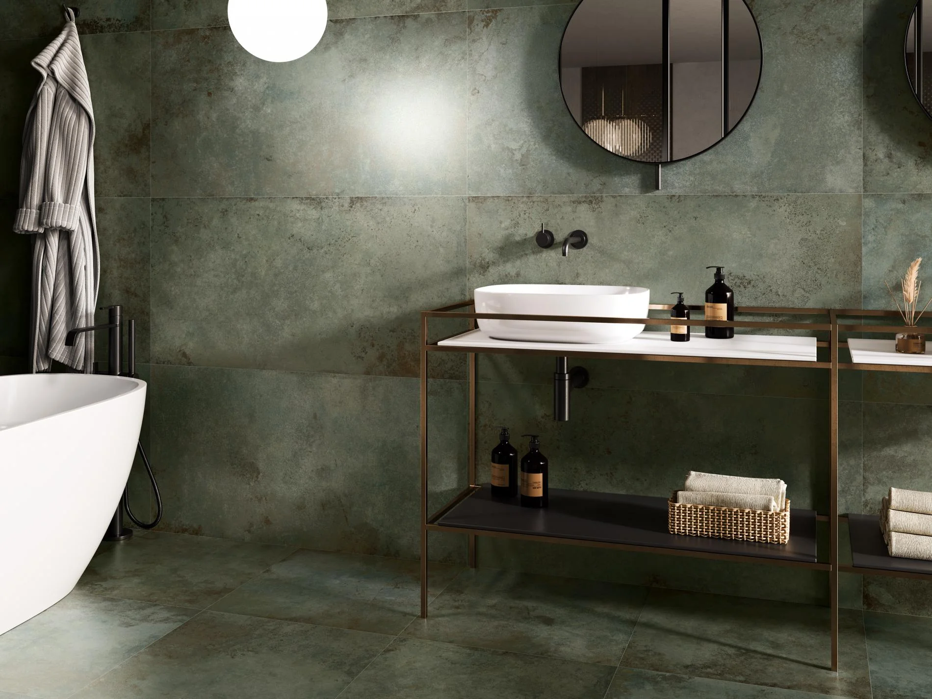 Alloy Mint Semi Polished Porcelain Tiles 60x120cm