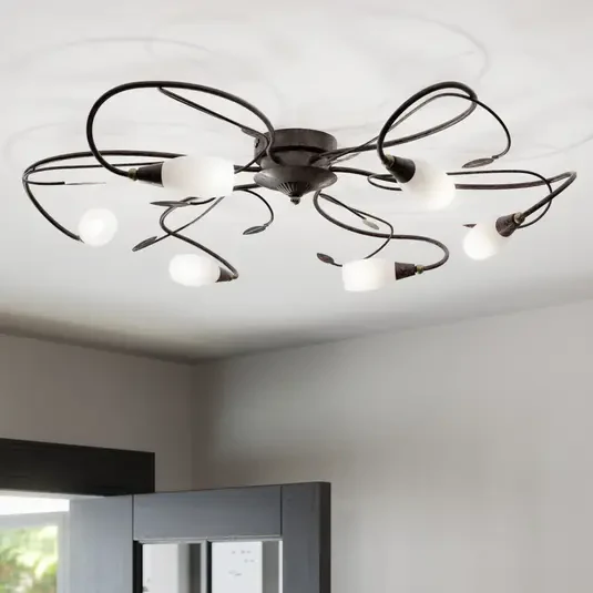 Zabawna lampa sufitowa Claudi, antyczny brąz