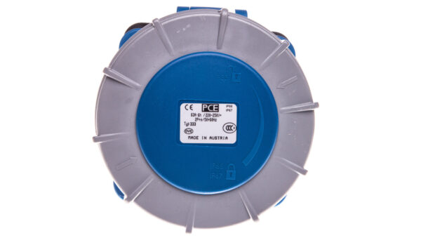 Gniazdo tablicowe 63A 3P 230V /100×100/ niebieskie IP67 POWER TWIST 333-6