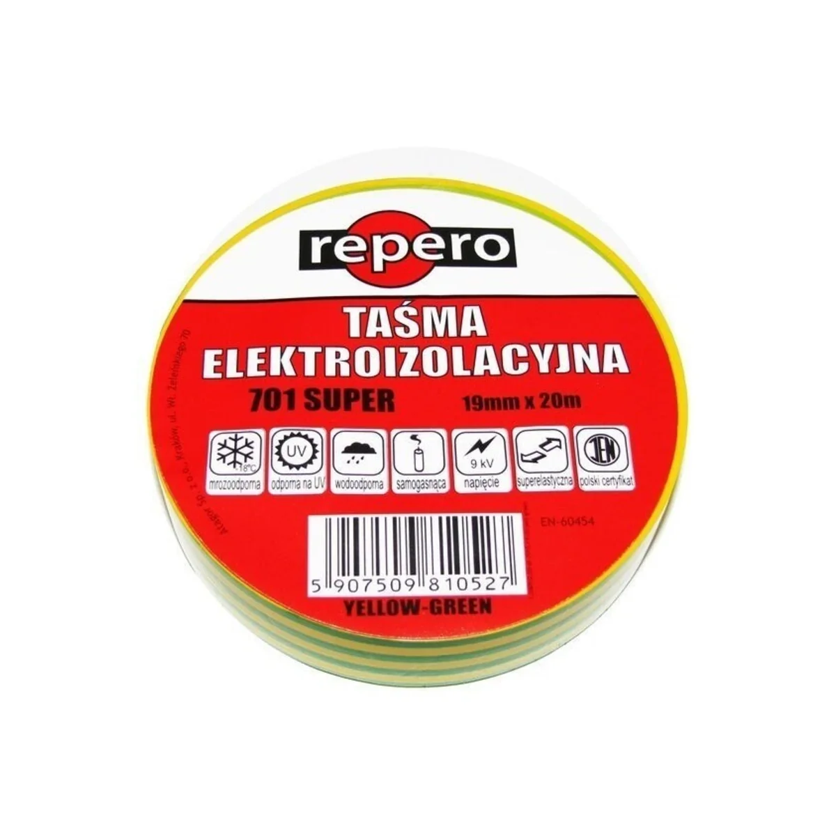 Taśma Repero 701 Super żółto-zielona 19×20 TTE701S9-0019-20