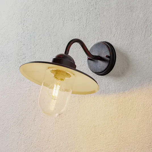 Rdzawobrązowa lampa ścienna zewnętrzna Filip