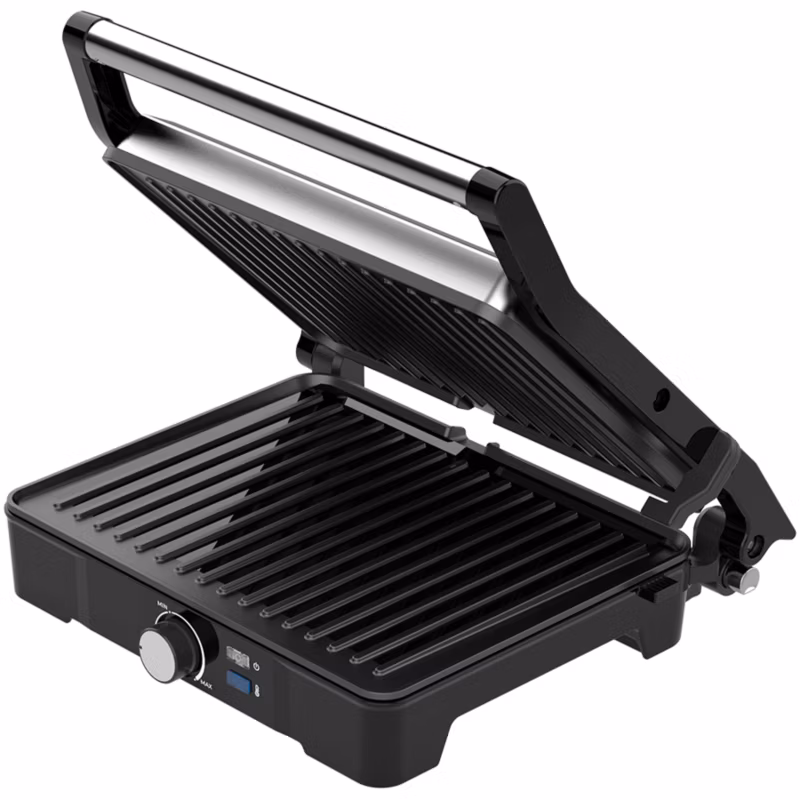 Grill elektryczny AENO EG2 2000W regulacja temp. czarny, 1 szt.
