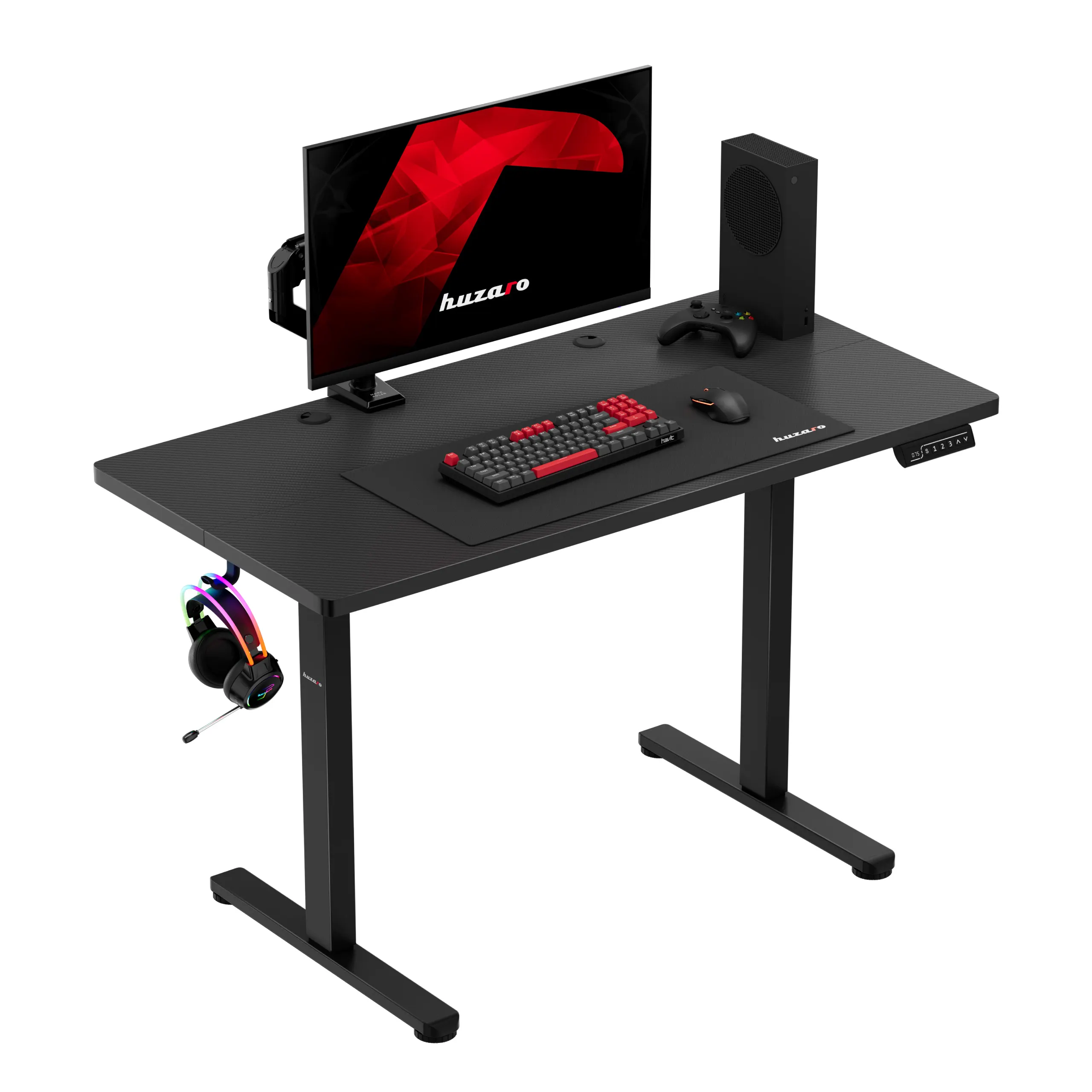Biurko elektryczne gamingowe Huzaro Hero 8.1 Black 120 cm