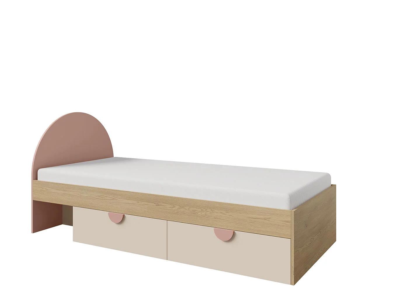 Łóżko młodzieżowe LEXI 90×200 cm róż (13 L/P)