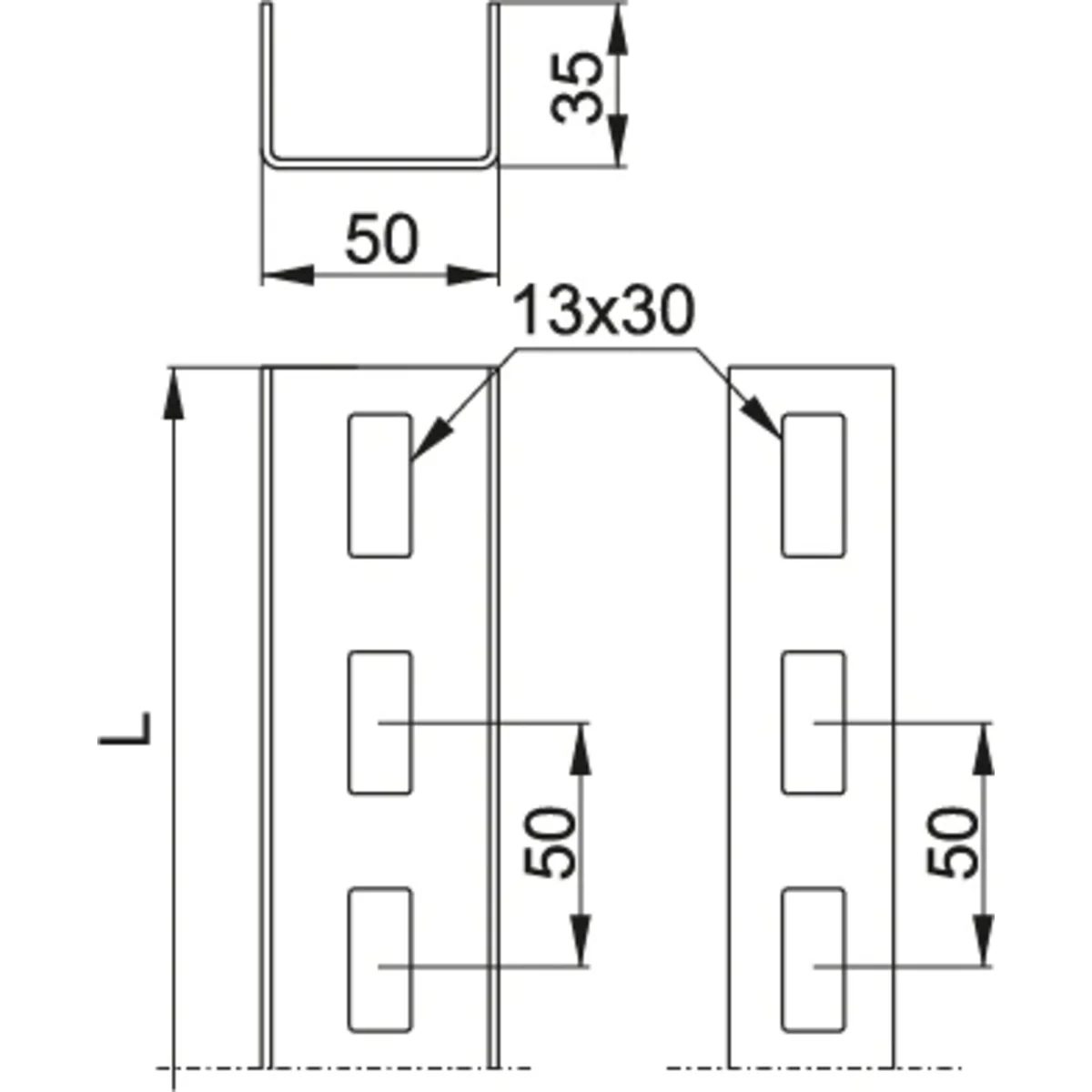 CP50H35/1,3MC Ceownik gr. blachy – 1,5 mm 895613