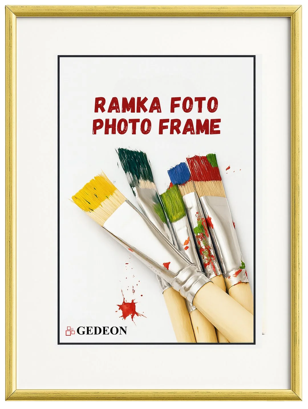 Ramka plastikowa 30×40 BB3040NGplx stare złoto plexi