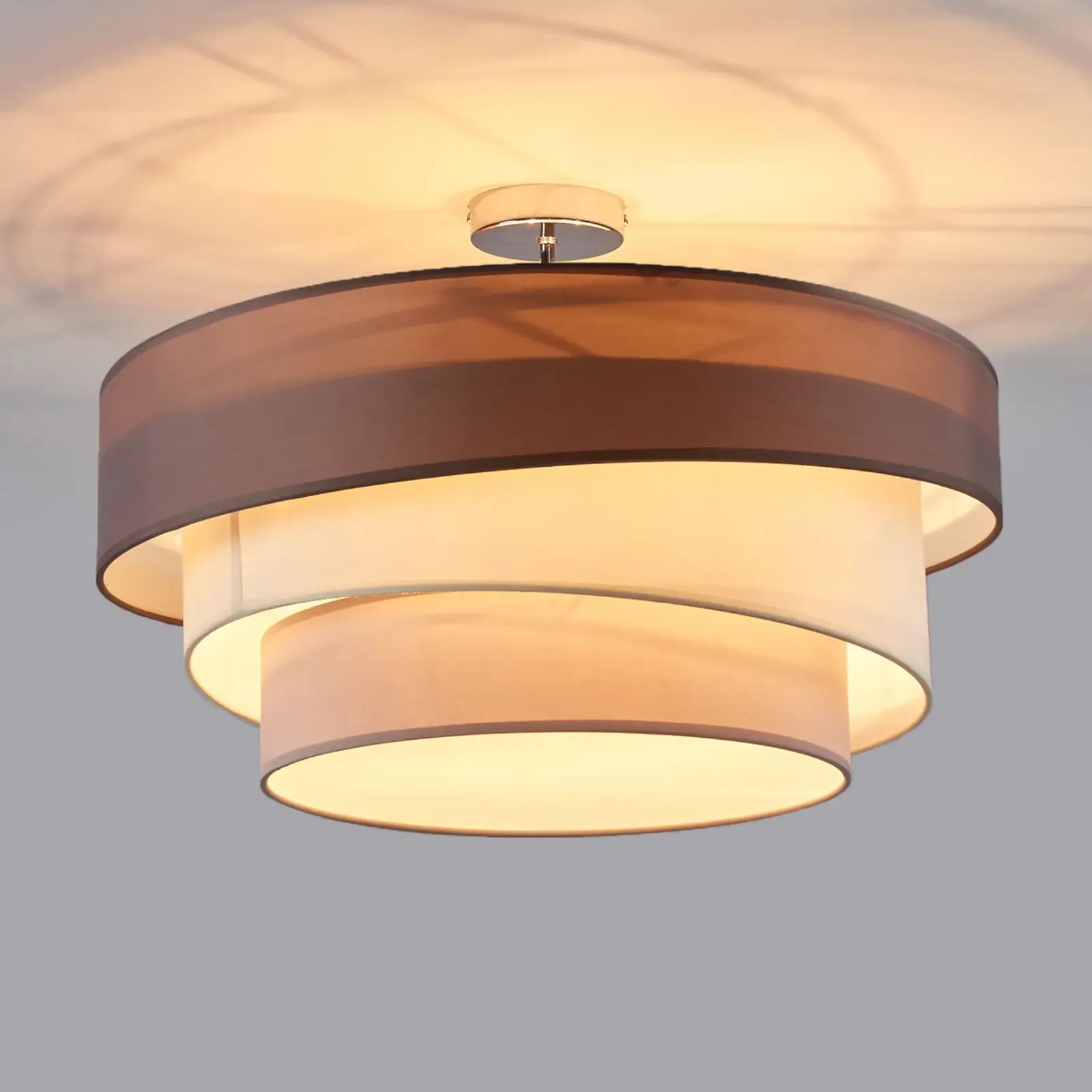 Lampa sufitowa Melia w kolorze brązowym i szarym