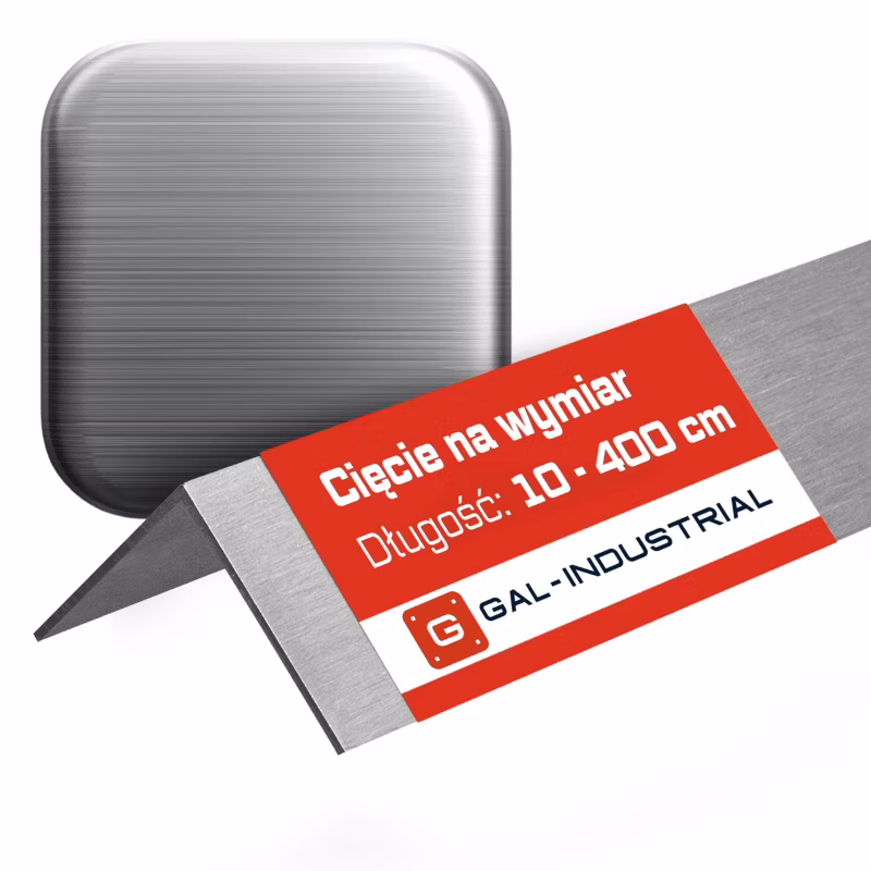 Kątownik Aluminiowy SZCZOTKOWANY GAL-INDUSTRIAL 35x35x3mm 40cm Alu + Cięcie na wymiar 1 szt.