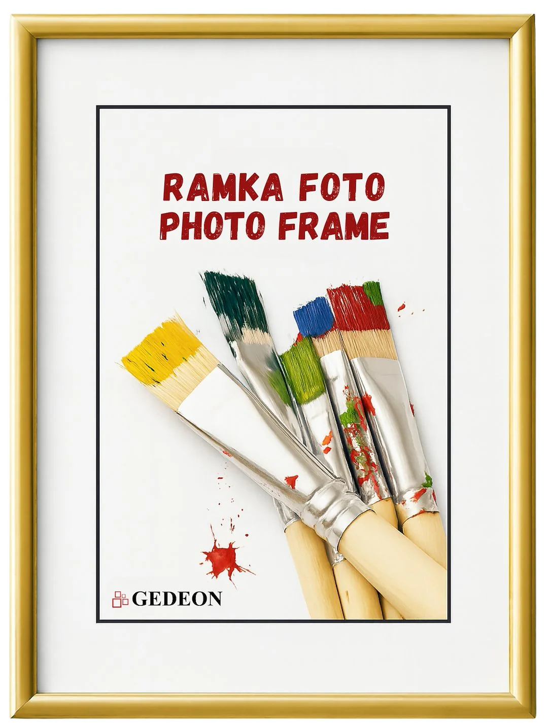 Ramka plastikowa 21×29,7 BB2130Gplx złota plexi