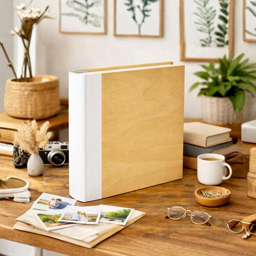 Album tradycyjny szyty 29×32 cm 60 stron DBCL30WOODWHITE