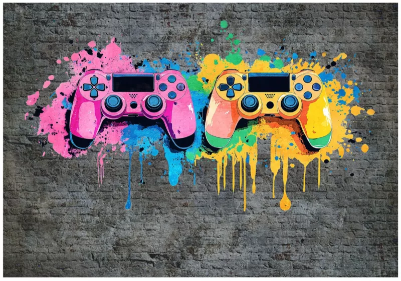 Fototapeta Na Flizelinie WALLARENA 300×210 cm Tapeta Dziecięca Dla Chłopca Gaming 1 szt.