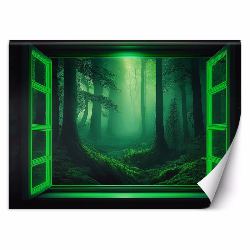 Fototapeta Feeby Widok z okna Zielony las 450×315 1 szt