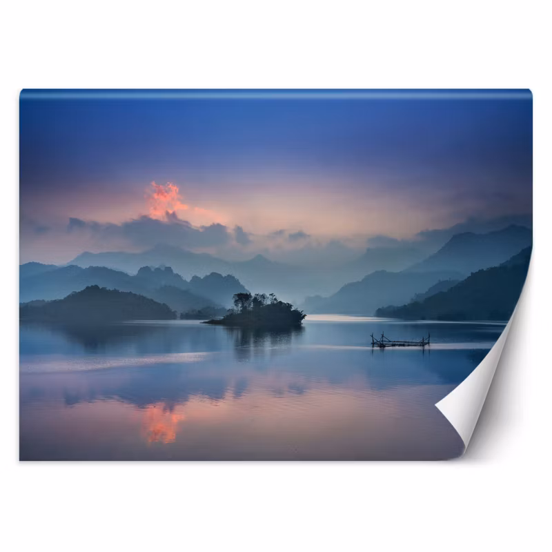 Fototapeta Feeby Widok na jezioro i góry we mgle 300×210 1 szt