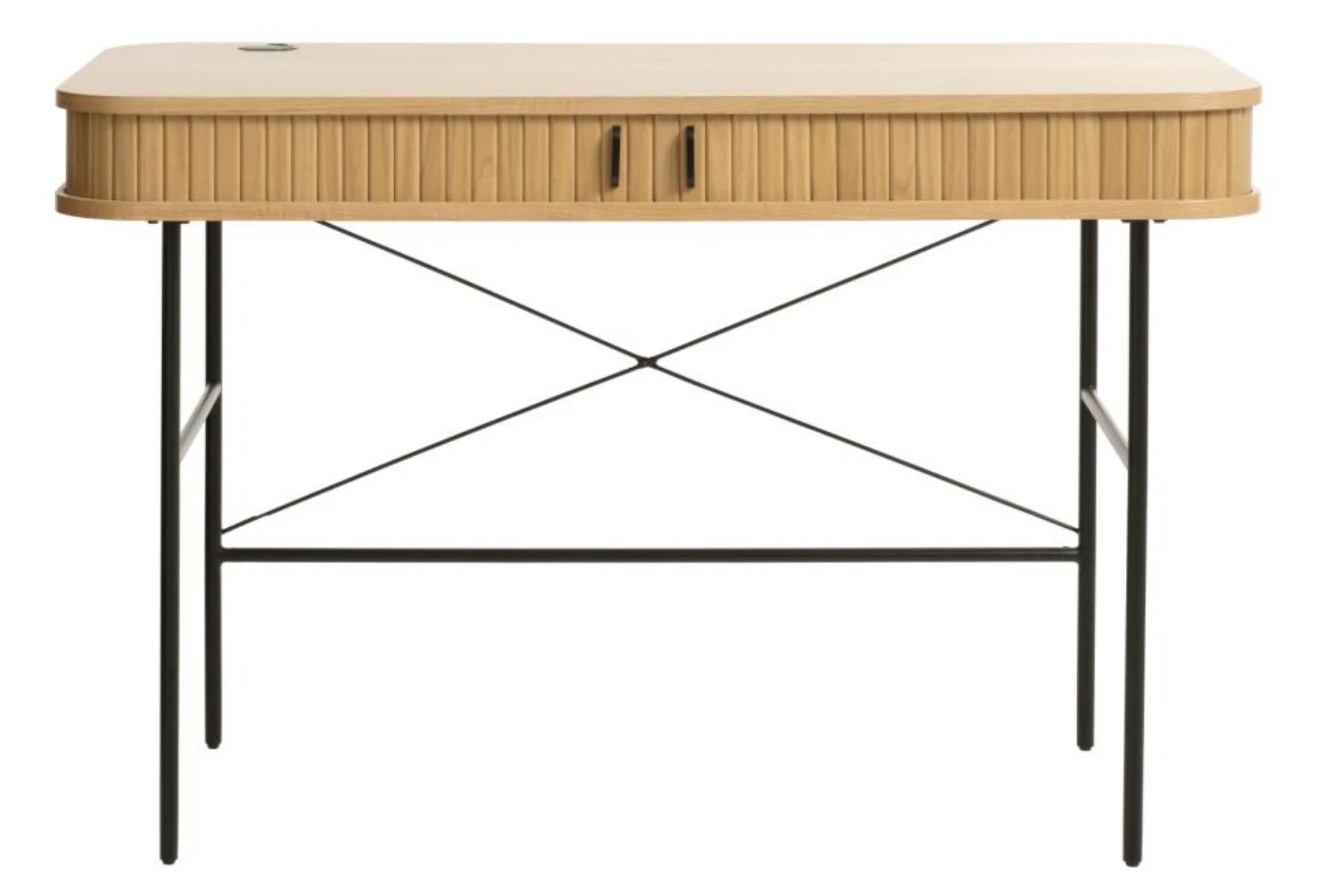 Biurko Gativel 120×60 cm lamele dąb naturalny