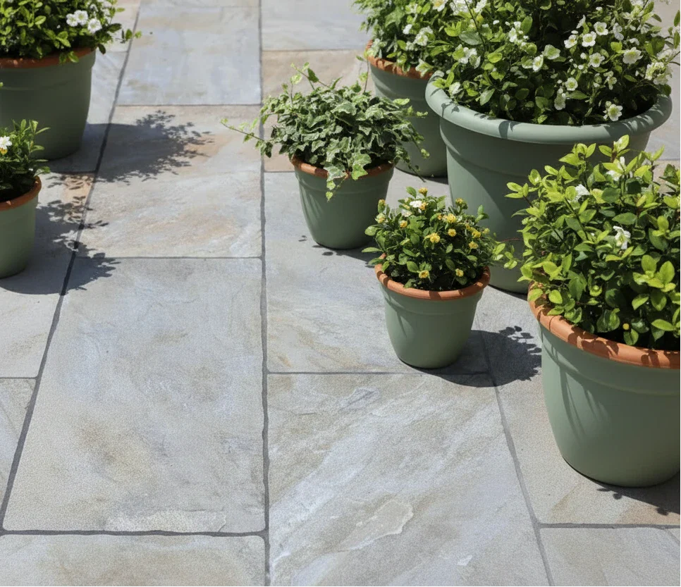 Antique Yard Flooring Beige Mix Outdoor Tumbled tiles 40x80x2cm