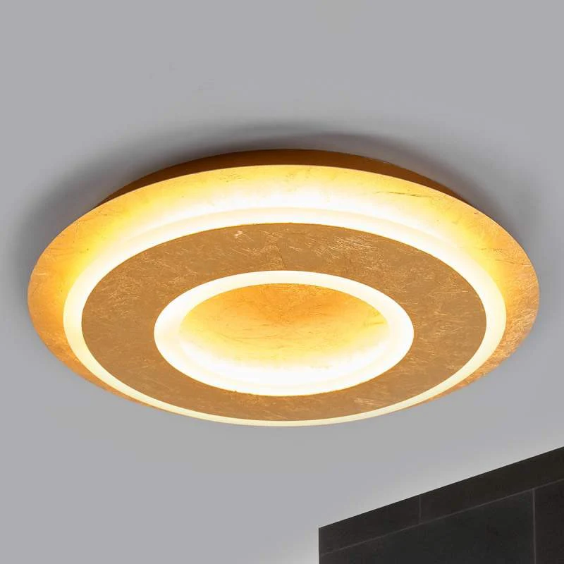 Juran – okrągła złota lampa sufitowa LED